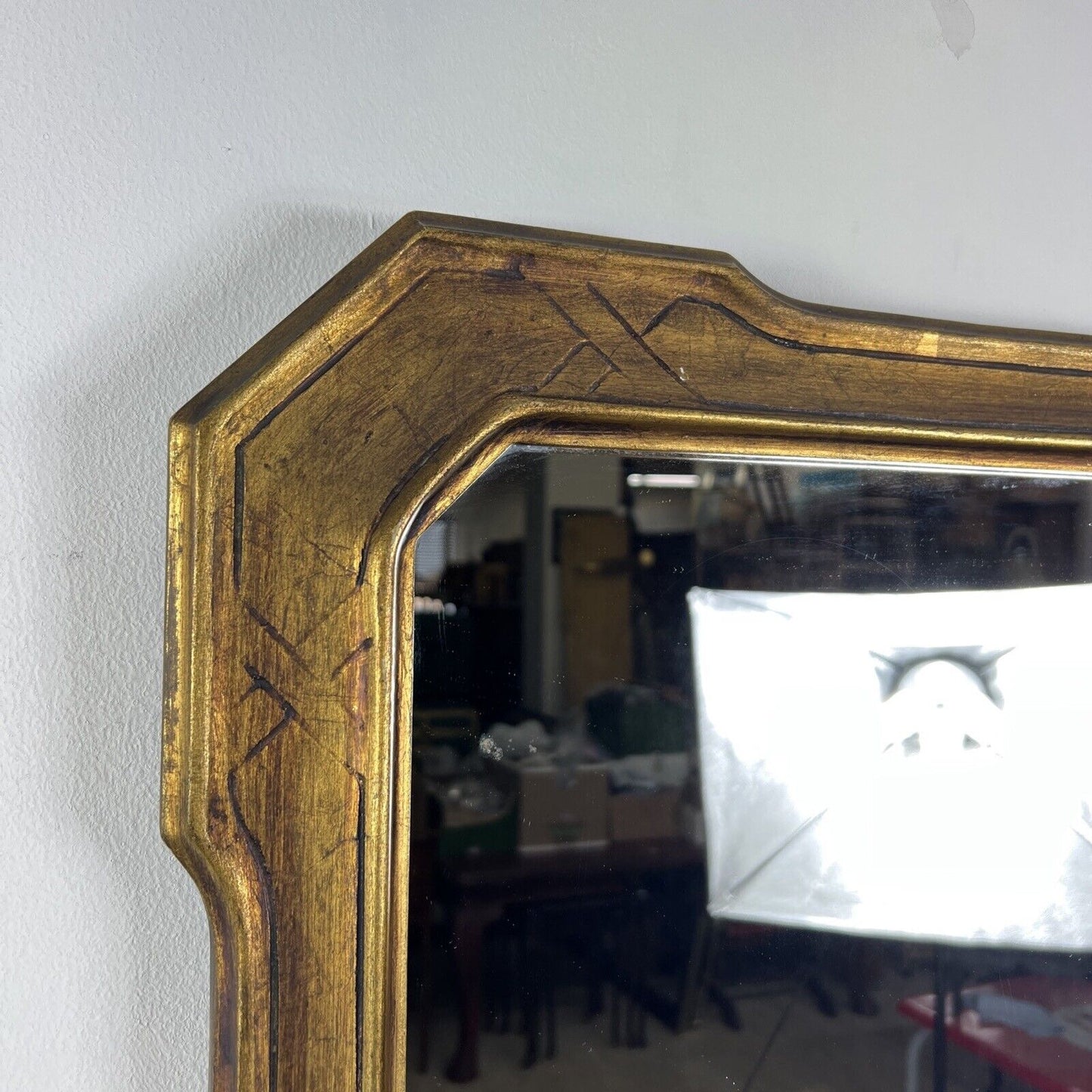 Specchio antico in stile 800 specchiera vintage in legno dorato con cornice oro