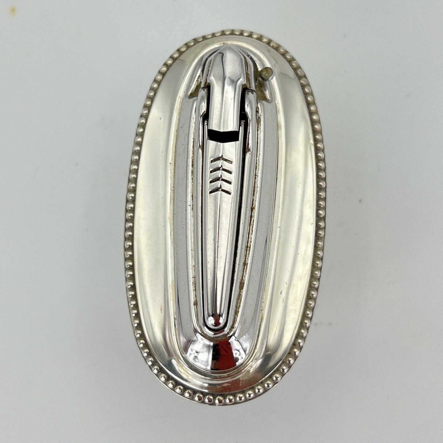 Accendino Ronson vintage da tavolo a gas anni 70 80 in Argento silver plated Categoria Oggetti per fumatori