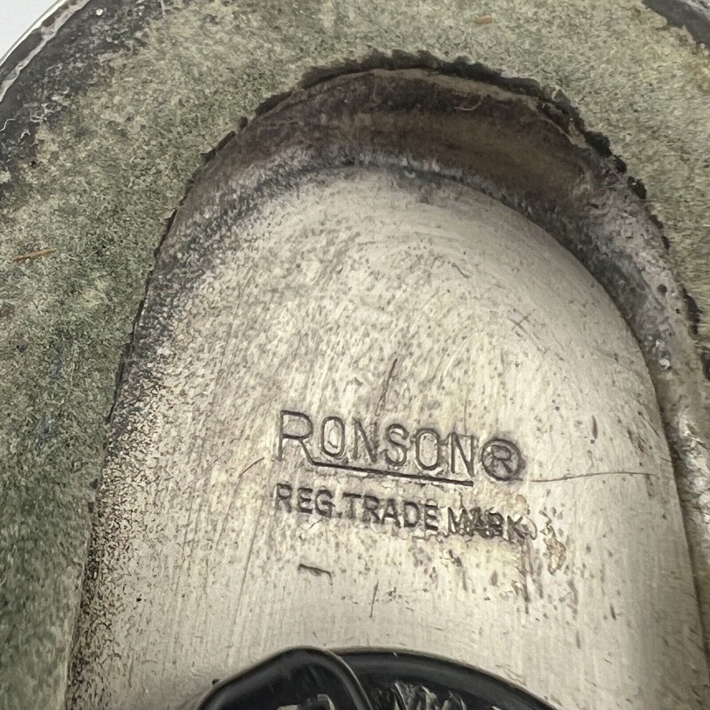 Accendino Ronson vintage da tavolo a gas anni 70 80 in Argento silver plated Categoria Oggetti per fumatori