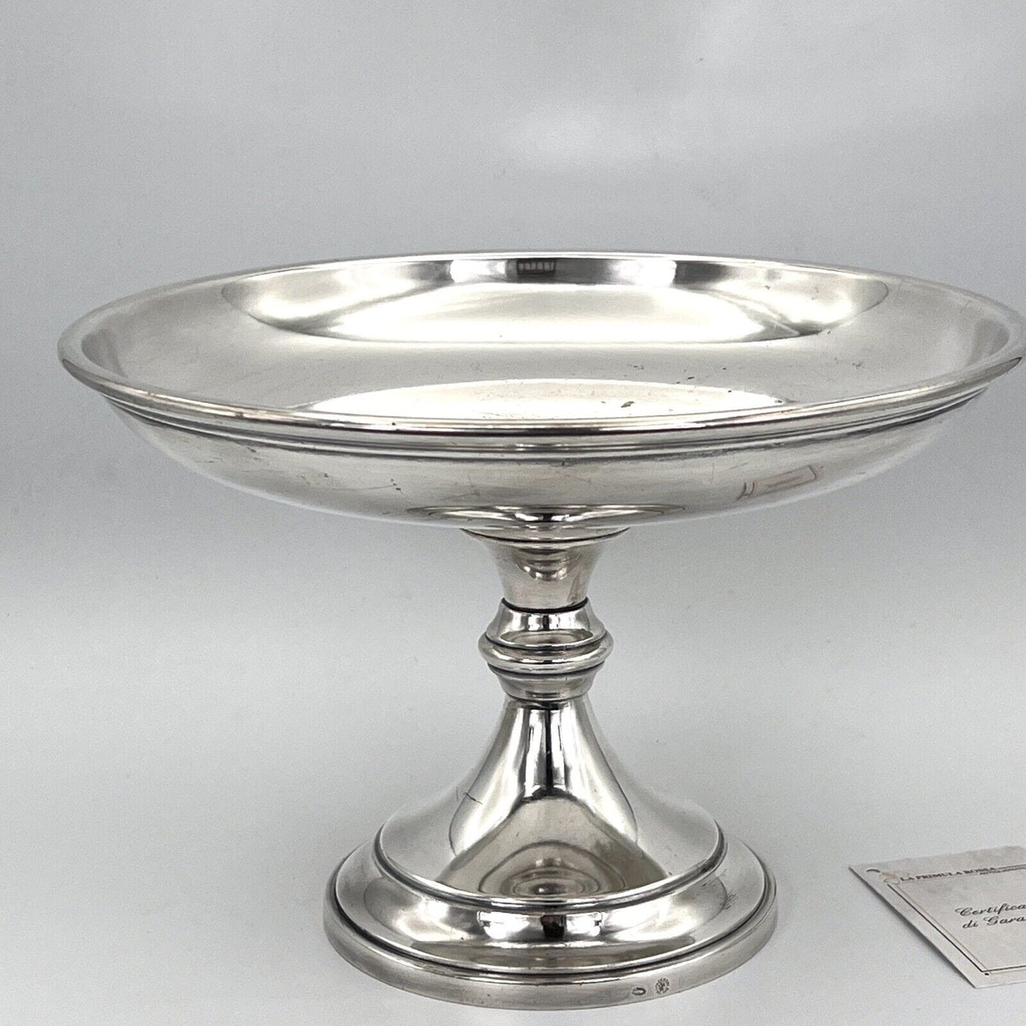 Alzata centrotavola in argento silver plate Fratelli Calderoni design anni '50 Categoria Sheffield & Argento