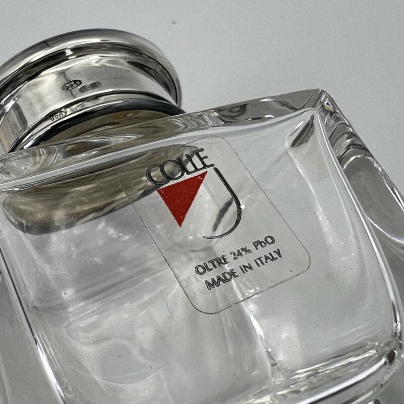 Ampolle in cristallo Colle per calamaio Argento 925 vetro boccetta per Inchiosto Categoria Sheffield & Argento