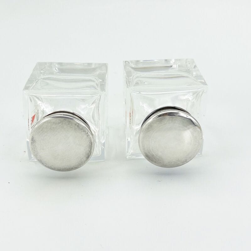 Ampolle in cristallo Colle per calamaio Argento 925 vetro boccetta per Inchiosto Categoria Sheffield & Argento