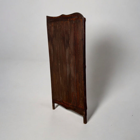 Angoliera antica rustica in legno mobile ad angolo libreria tavolino con ripiani Categoria Vetrine