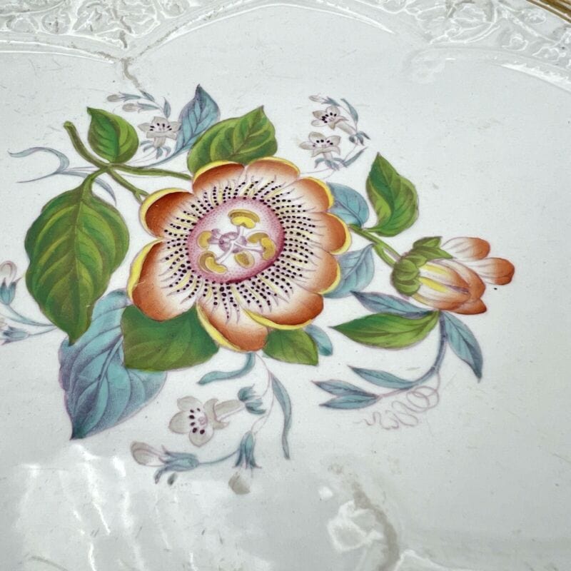 Antica alzata alzatina in ceramica Inglese centrotavola epoca 800 piatto fiori Categoria Alzate