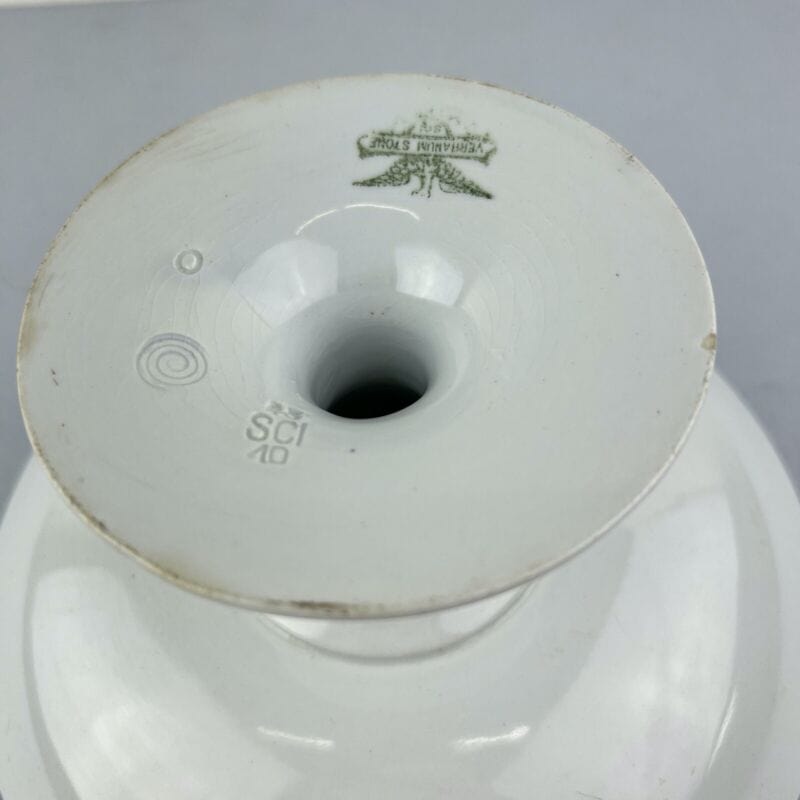 Antica alzata alzatina in ceramica Sci Laveno centrotavola piatto fruttiera 900 Categoria Alzate
