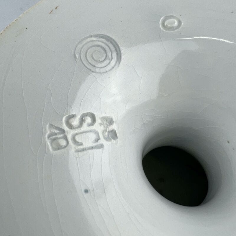 Antica alzata alzatina in ceramica Sci Laveno centrotavola piatto fruttiera 900 Categoria Alzate