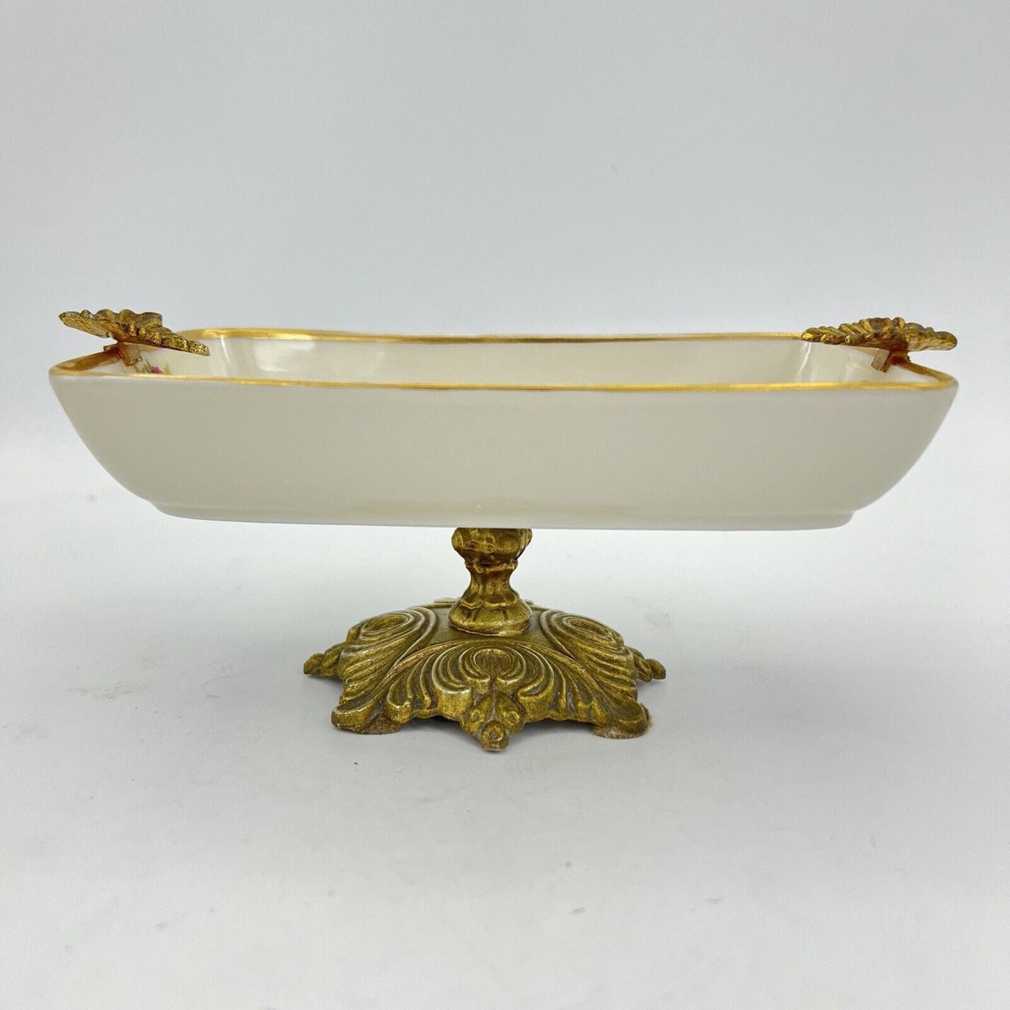 Antica alzata alzatina in porcellana Limoges centrotavola vintage piatto fiori Categoria Alzate