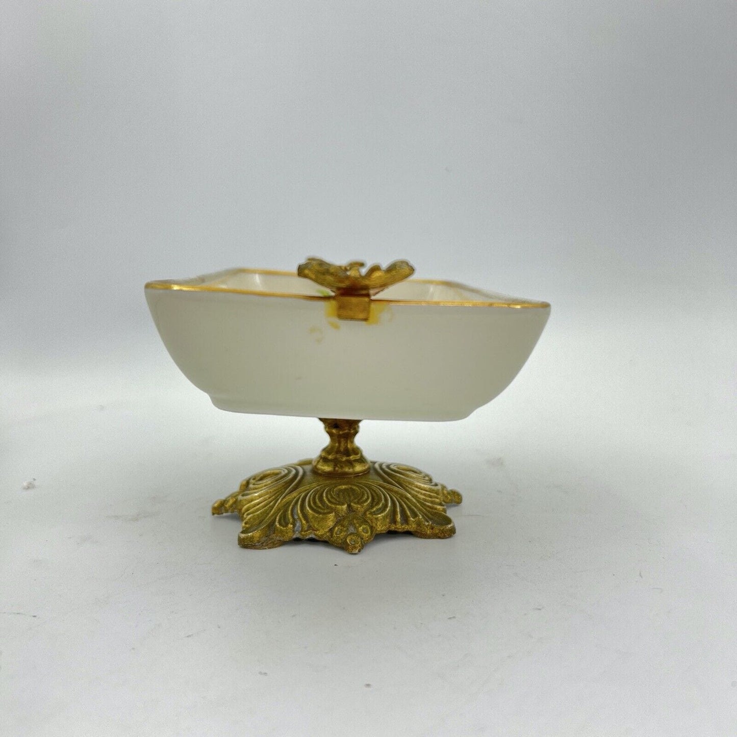 Antica alzata alzatina in porcellana Limoges centrotavola vintage piatto fiori Categoria Alzate