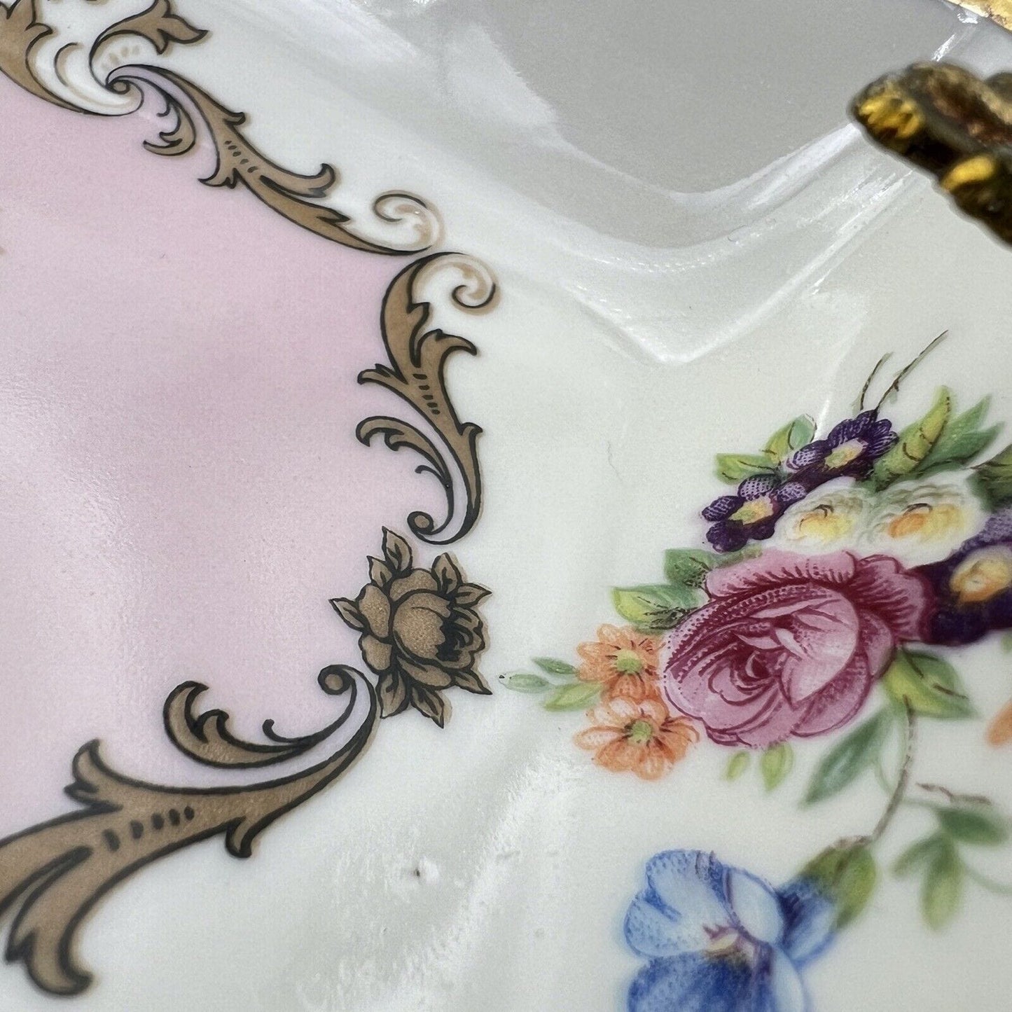 Antica alzata alzatina in porcellana Limoges centrotavola vintage piatto fiori Categoria Alzate