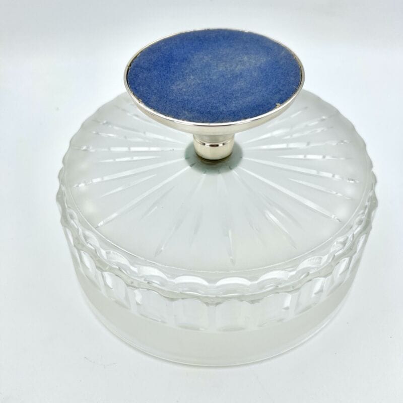 Antica Alzata centrotavola in argento 800 e vetro satinato fruttiera alzatina Categoria Sheffield & Argento