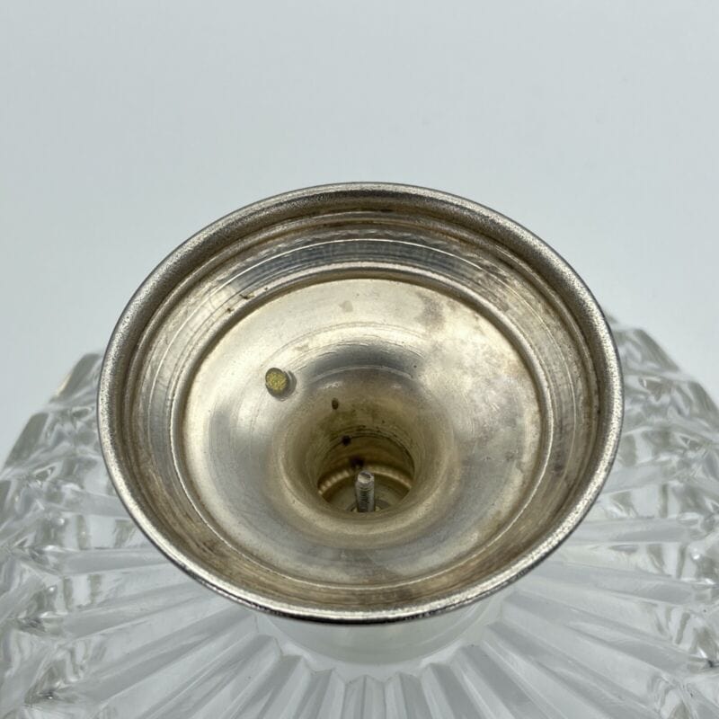 Antica Alzata centrotavola in argento silver plate vetro molato alzatina Vintage Categoria Sheffield & Argento
