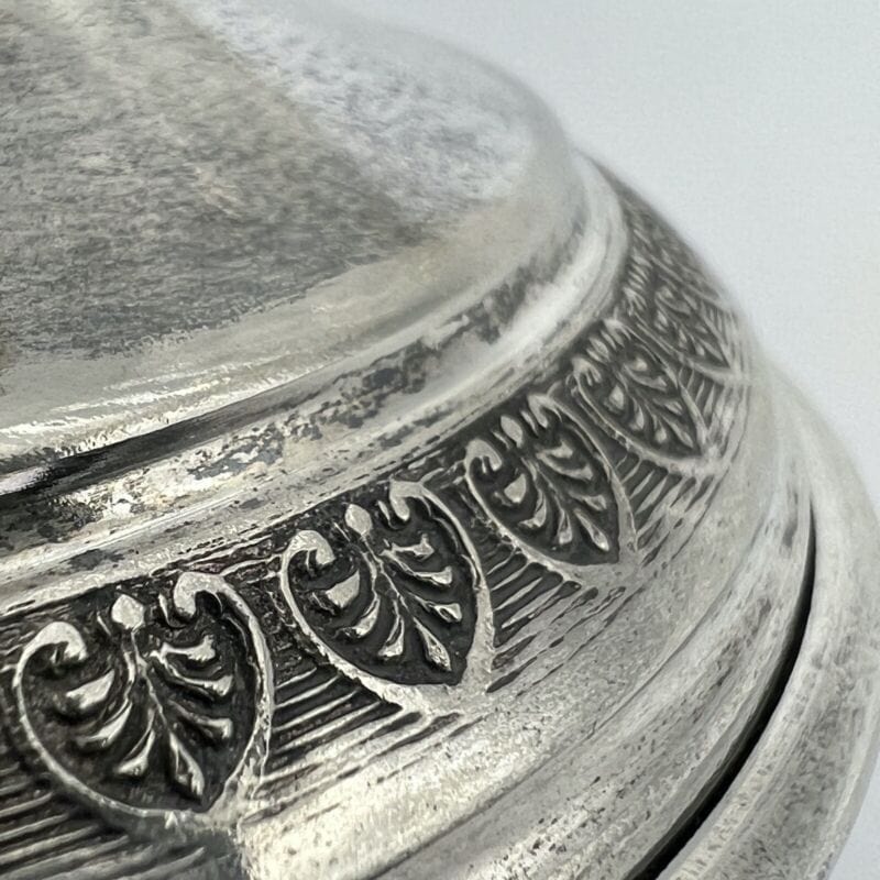 Antica Alzata centrotavola in argento silver plate vetro molato alzatina Vintage Categoria Sheffield & Argento