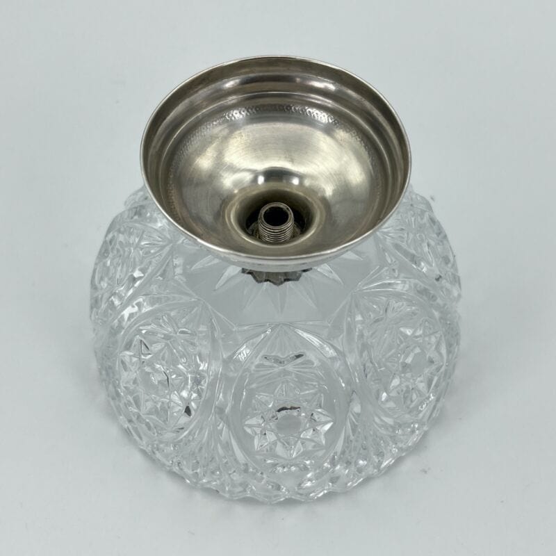 Antica Alzata porta bon bon in argento 800 e vetro molato alzatina anni 70 Categoria Sheffield & Argento