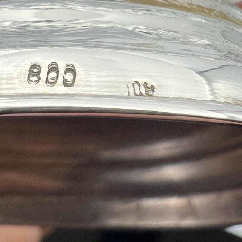 Antica Alzata porta bon bon in argento 800 e vetro molato alzatina anni 70 Categoria Sheffield & Argento