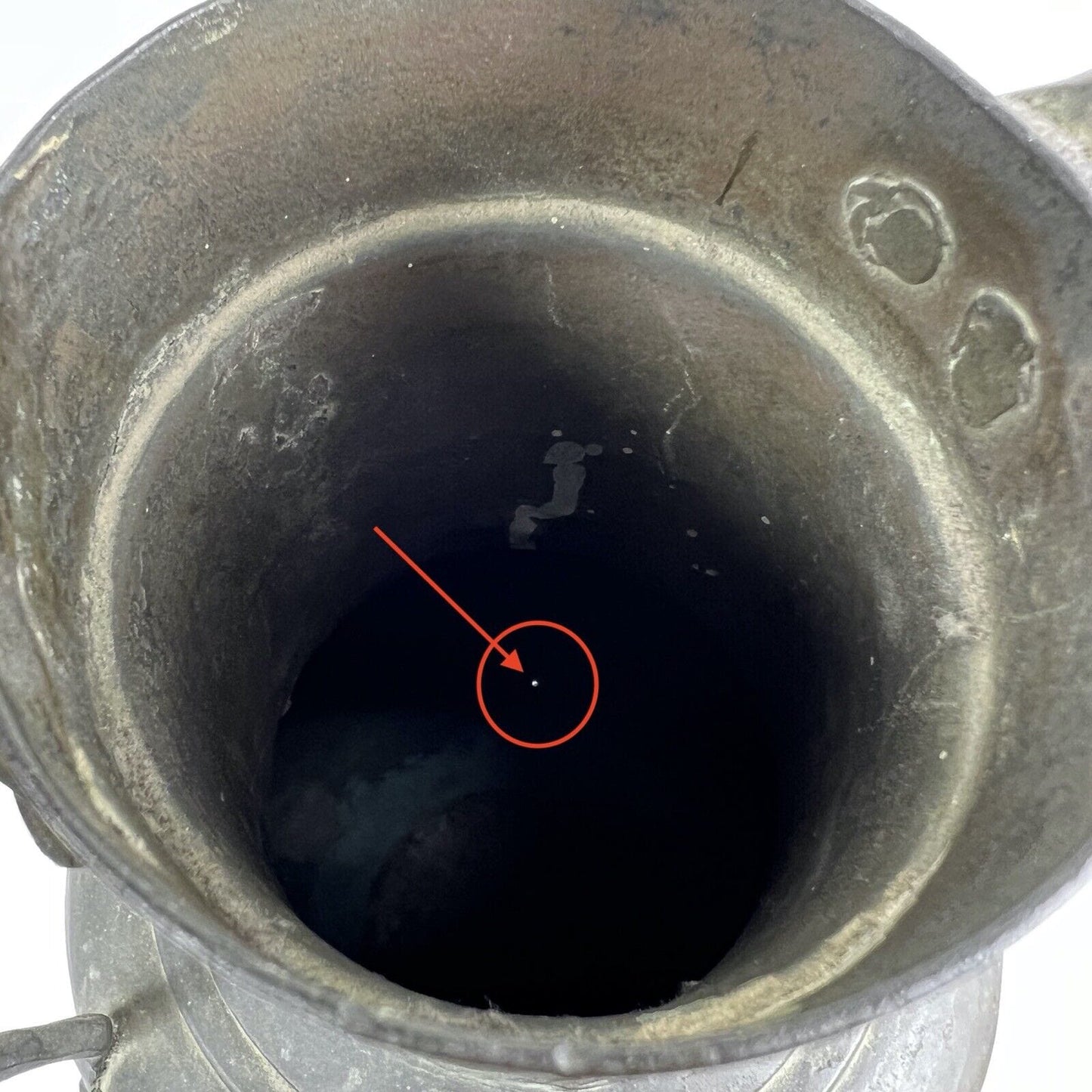 Antica Anfora in rame martellato brocca vaso con due manici XVIII epoca 700 Categoria altro