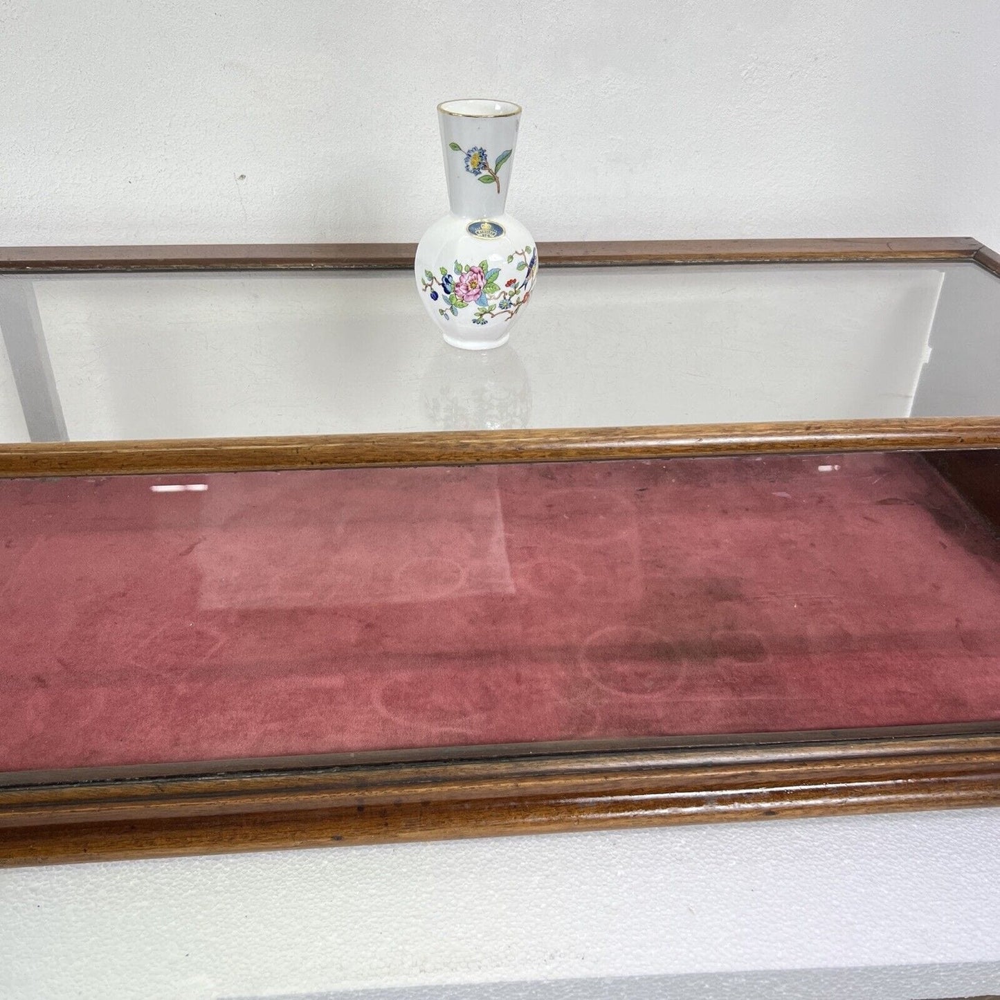Antica bacheca espositore vetrina da banco tavolo per negozio gioielleria XIX Categoria Vetrine