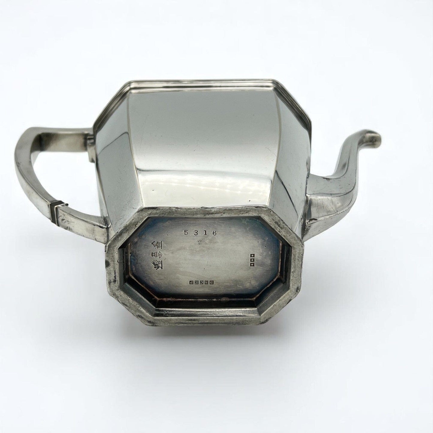 Antica caffettiera in argento placcato silver plated teiera d'epoca 900 Decò Categoria Sheffield & Argento