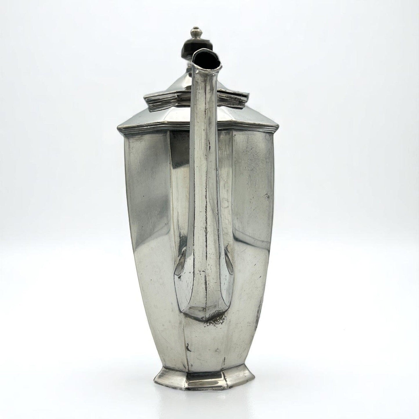 Antica caffettiera in argento placcato silver plated teiera d'epoca 900 Decò Categoria Sheffield & Argento