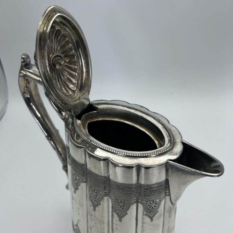 Antica Caffettiera inglese in argento silver plated sheffield epoca 800 Teiera F Categoria  Sheffield & Argento