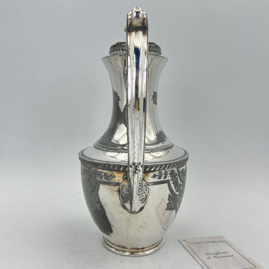 Antica Caffettiera Inglese in Argento Silver plated sheffield teiera 800 incisa Categoria  Sheffield & Argento