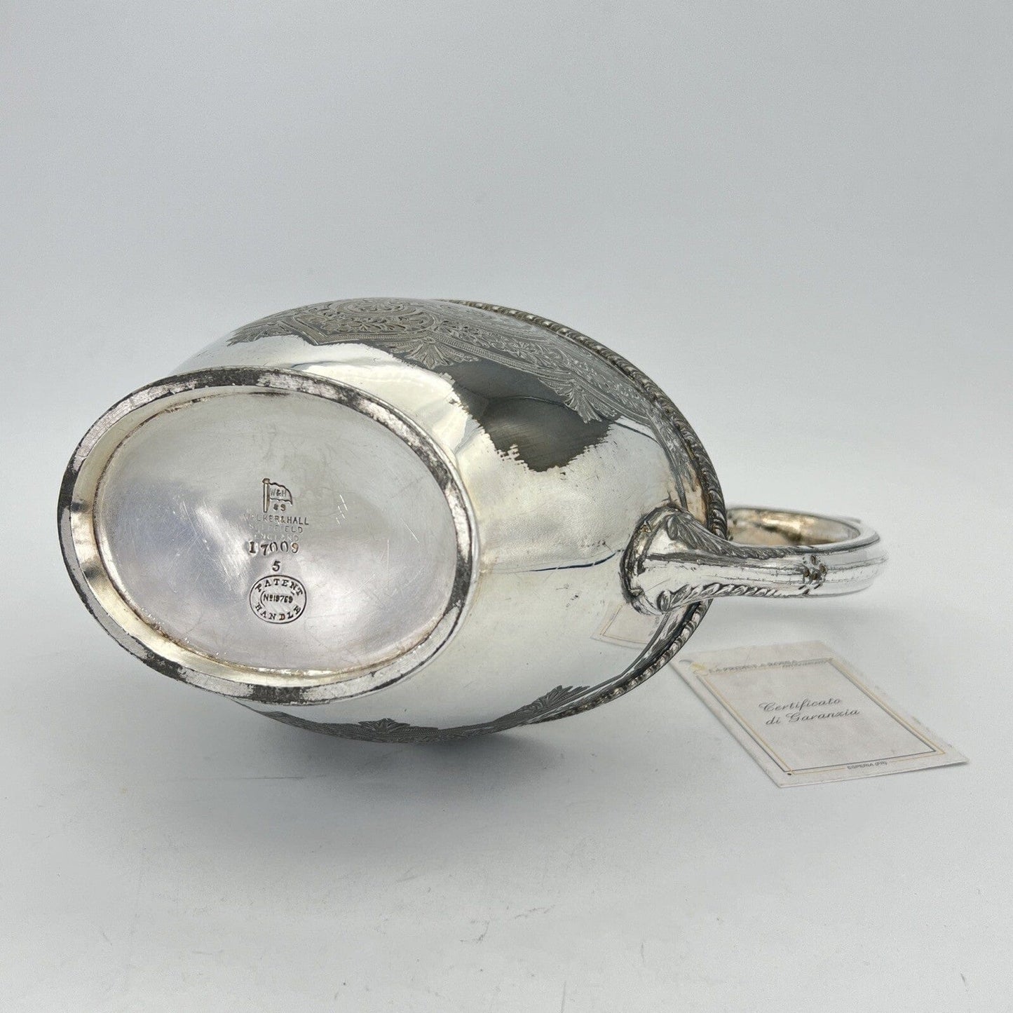 Antica Caffettiera Inglese in Argento Silver plated sheffield teiera 800 incisa Categoria Sheffield & Argento