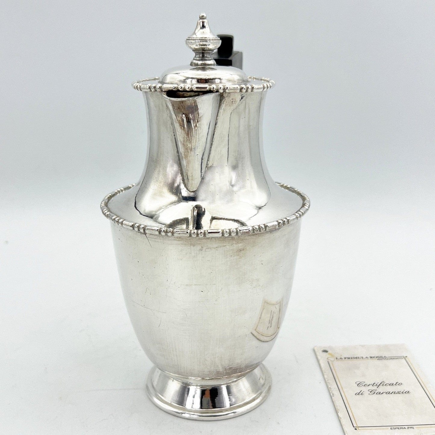 Antica caffettiera inglese in argento silver plated sheffield teiera d'epoca 900 Categoria Sheffield & Argento