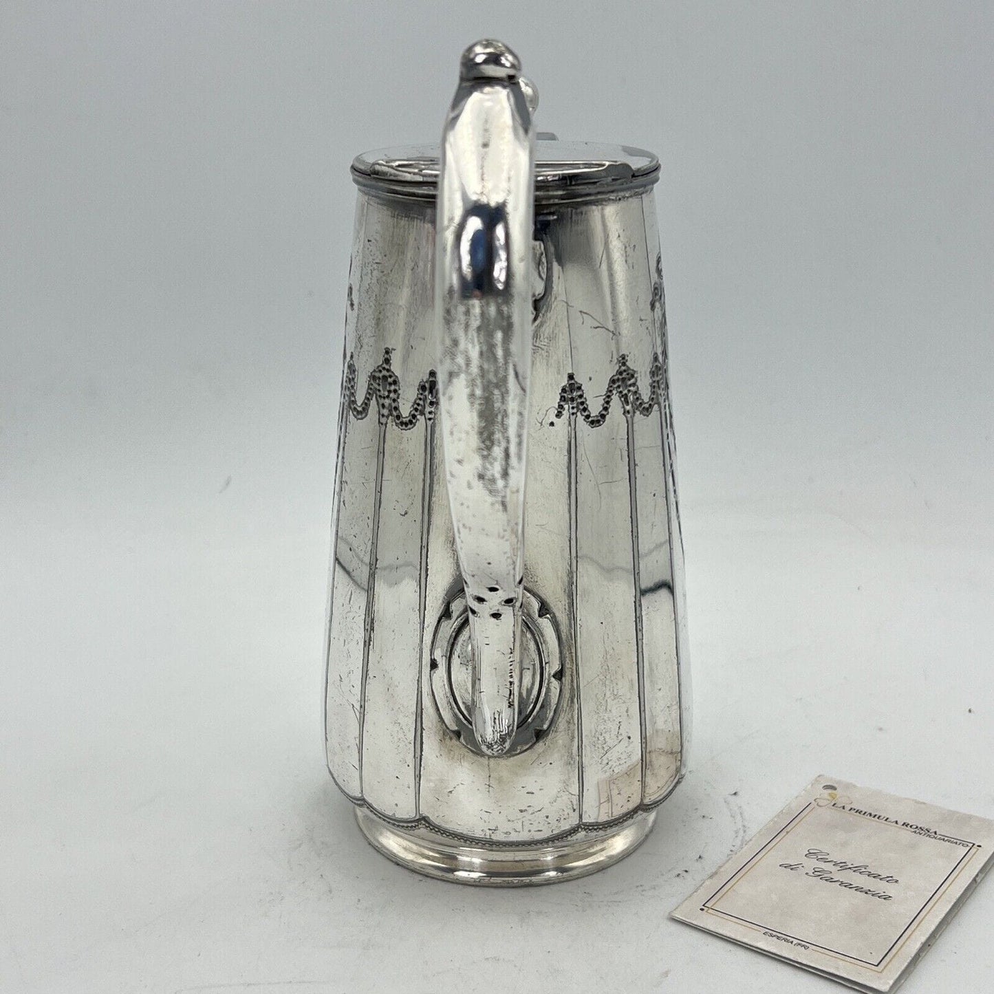 Antica caffettiera inglese in argento silver plated sheffield teiera d'epoca 900 Categoria Sheffield & Argento