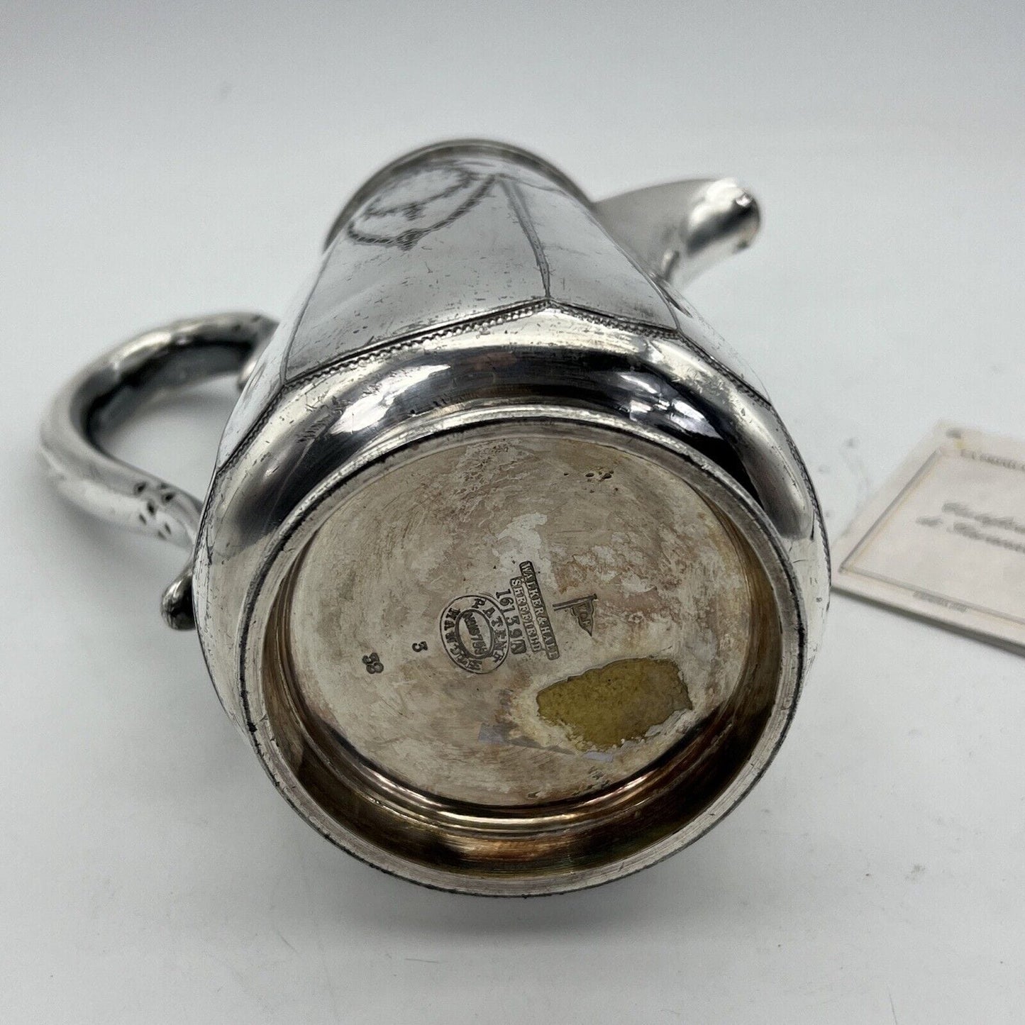 Antica caffettiera inglese in argento silver plated sheffield teiera d'epoca 900 Categoria Sheffield & Argento