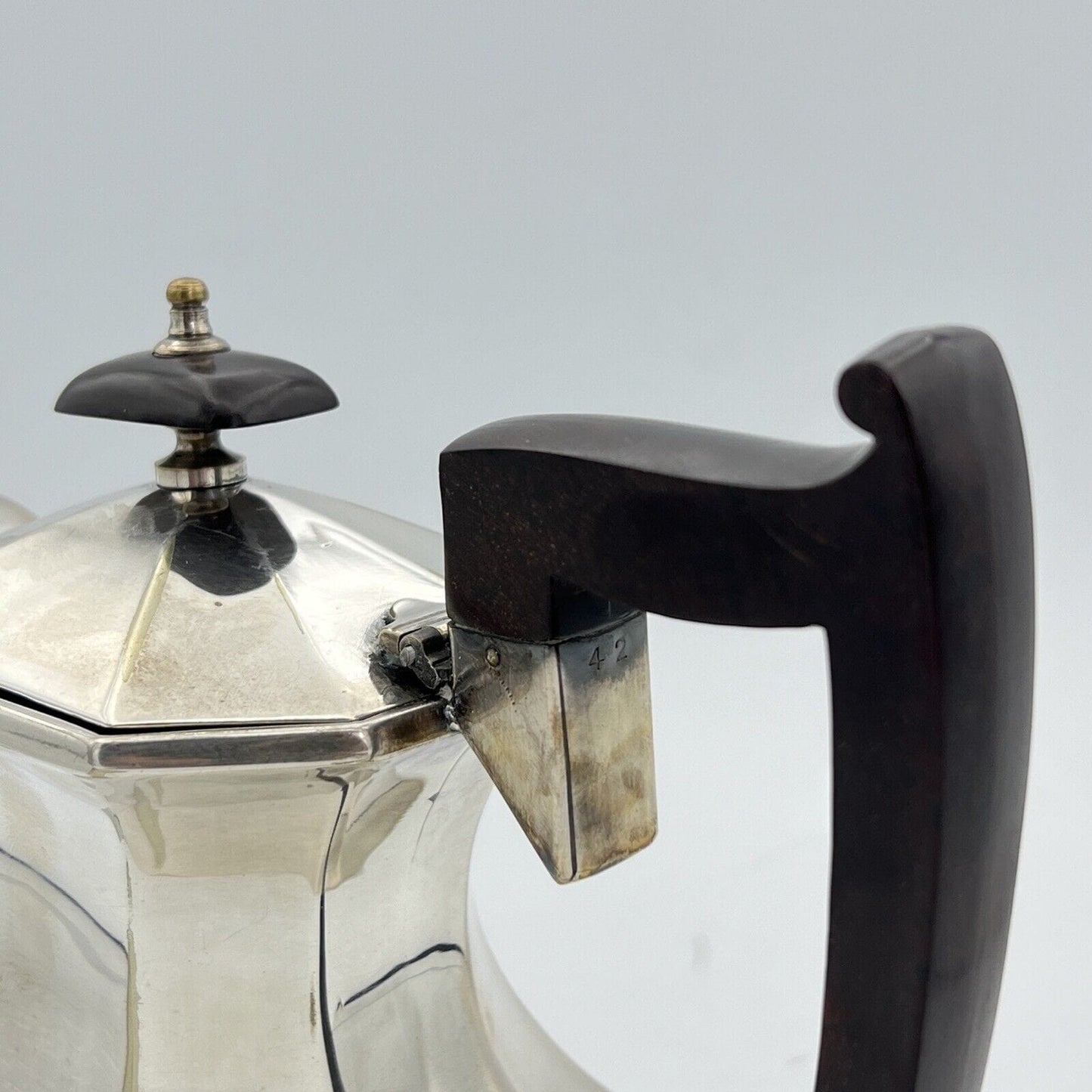 Antica Caffettiera inglese in argento silver plated sheffield Teiera stile deco Categoria Sheffield & Argento