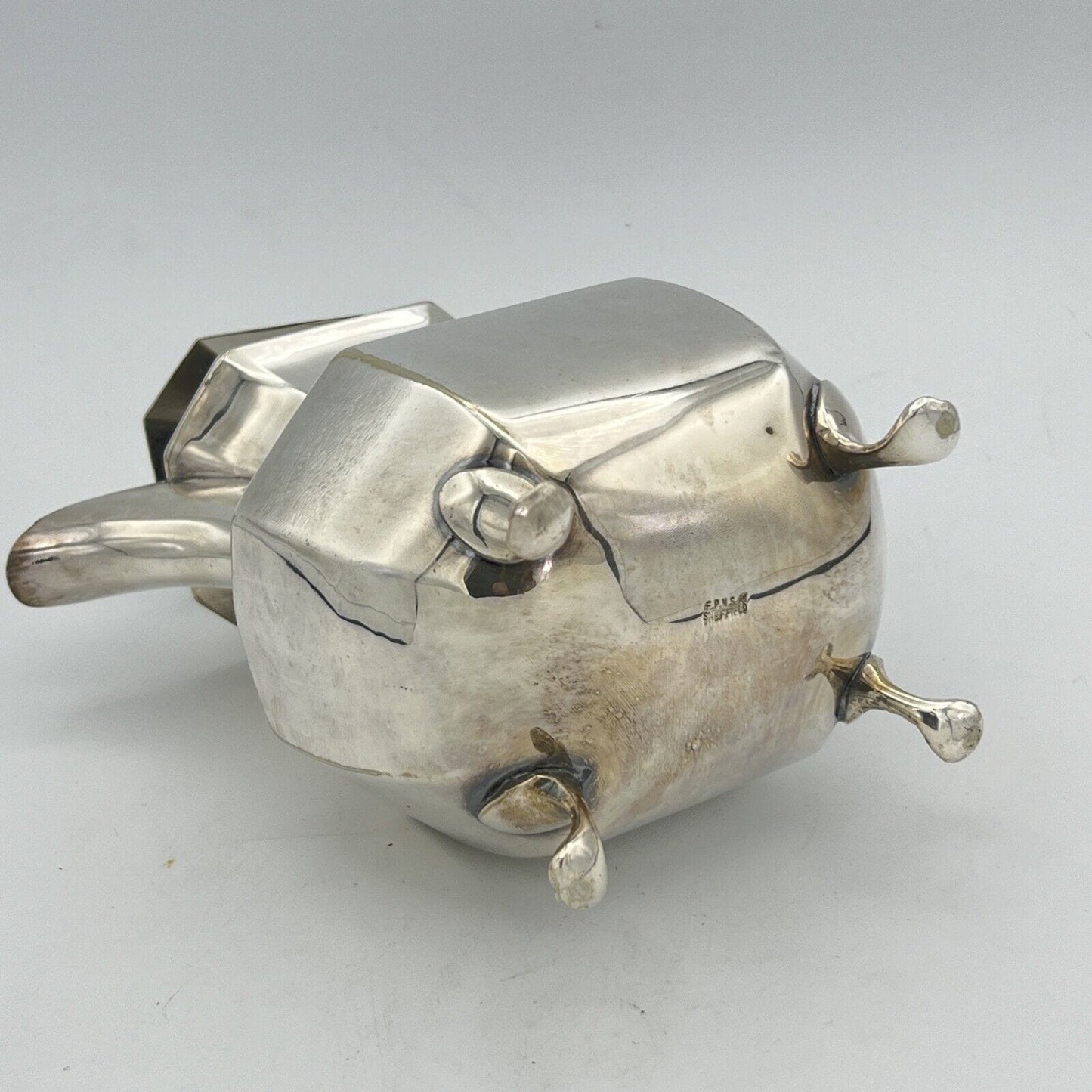 Antica Caffettiera inglese in argento silver plated sheffield Teiera stile deco Categoria Sheffield & Argento
