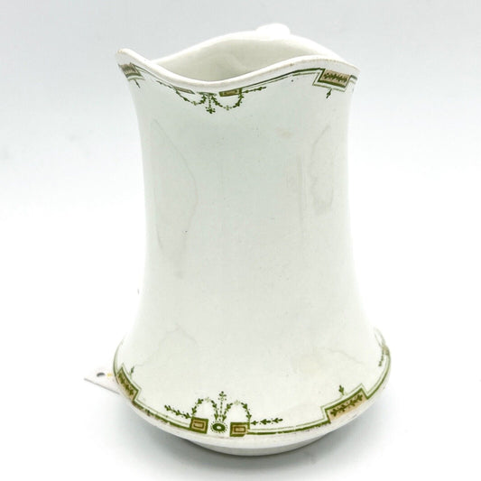 Antica Caraffa in ceramica bianca verde Inglese brocca epoca 900 vaso versatoio Categoria Servizio tazze - Tazze