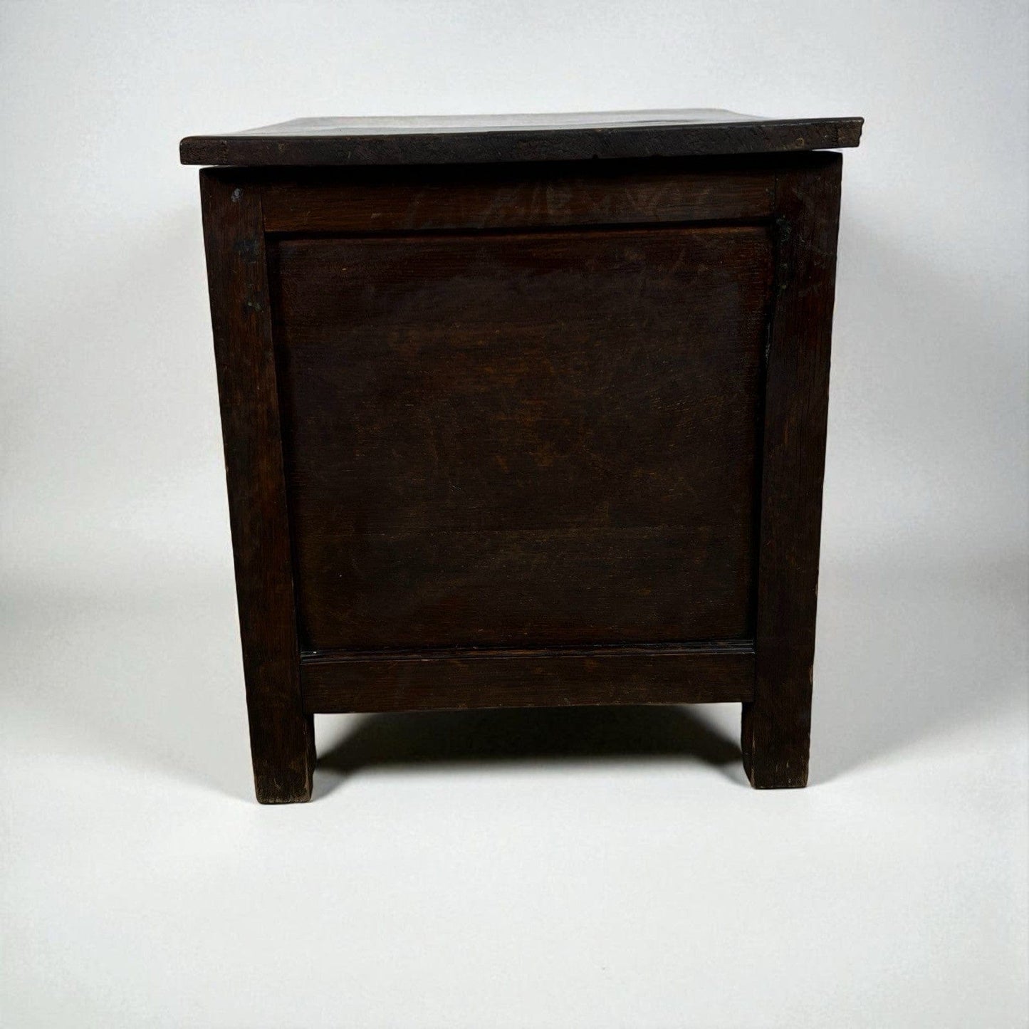 Antica Cassapanca Inglese in legno di rovere Epoca 800 Baule Panca Madia Cassa Categoria Casse & Bauli
