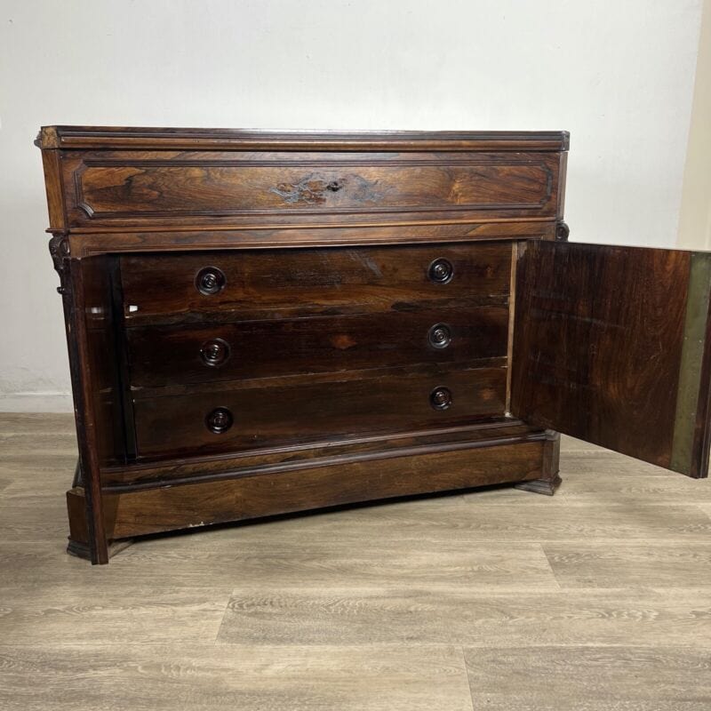 Antica Cassettiera Secretaire ribalta Mobile Cassettone Francese epoca 800 Categoria Arredamento