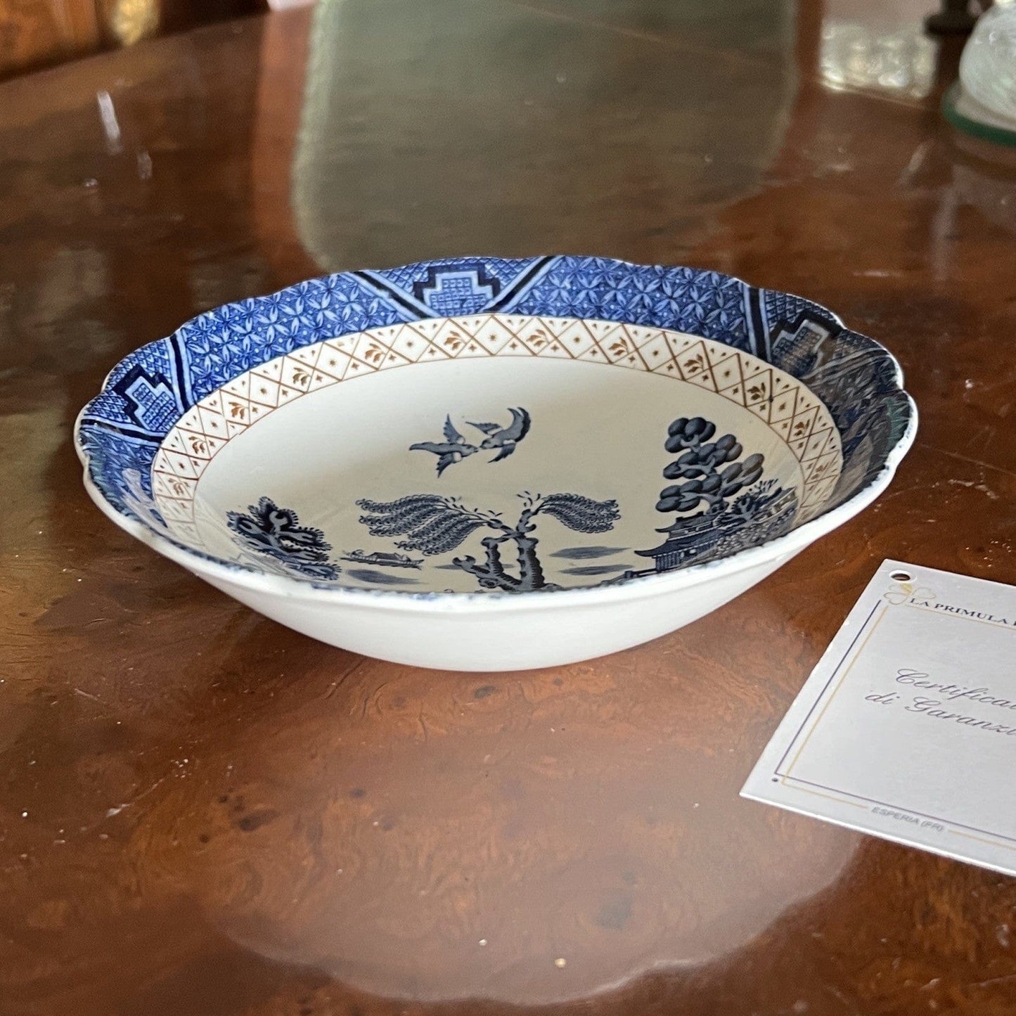 Antica Ciotola in ceramica blu Serie Old Willow scodella Piatto da colazione 900 Categoria Piatti e Piattini