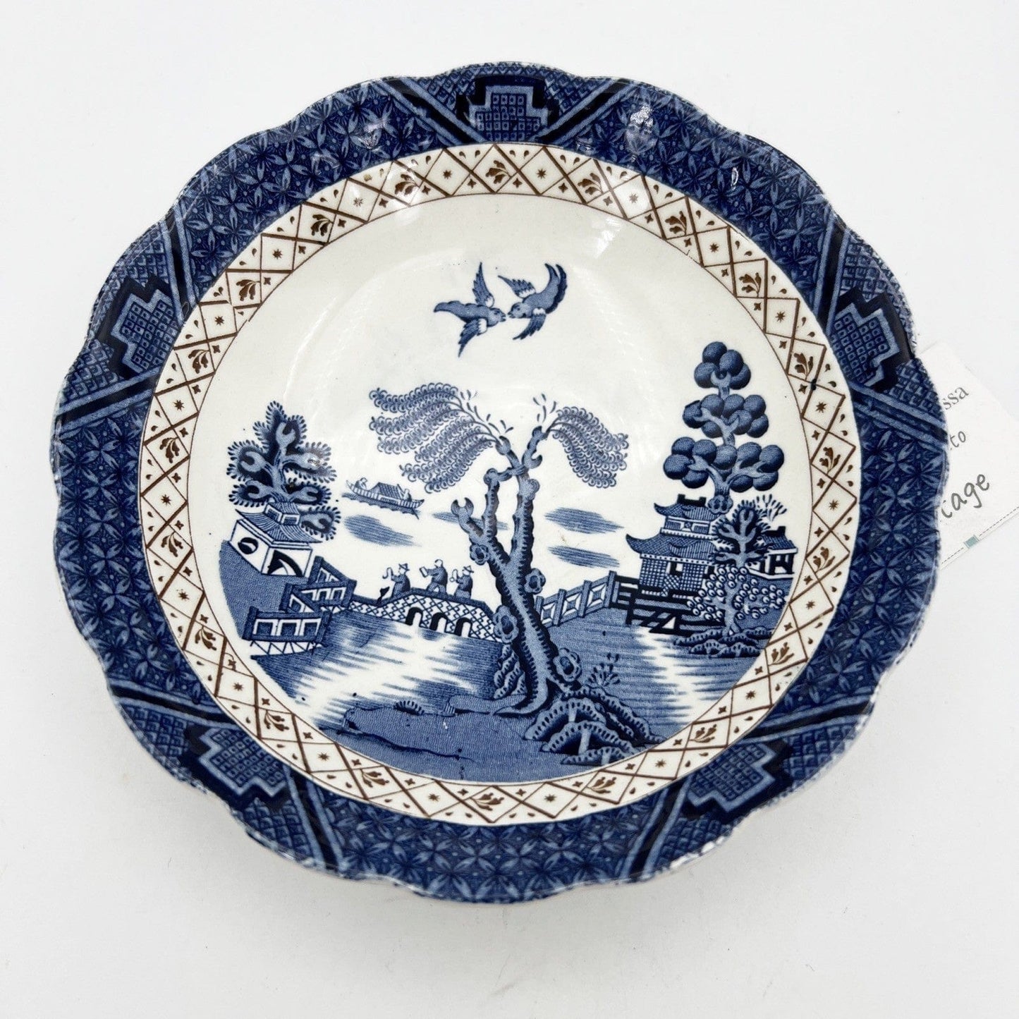 Antica Ciotola in ceramica blu Serie Old Willow scodella Piatto da colazione 900 Categoria Piatti e Piattini