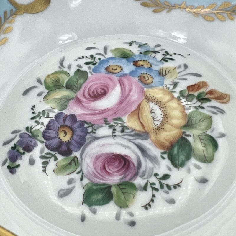 Antica Ciotola in porcellana stile Limoges centrotavola ciotolina vintage fiori Categoria  Centrotavola e Ciotole