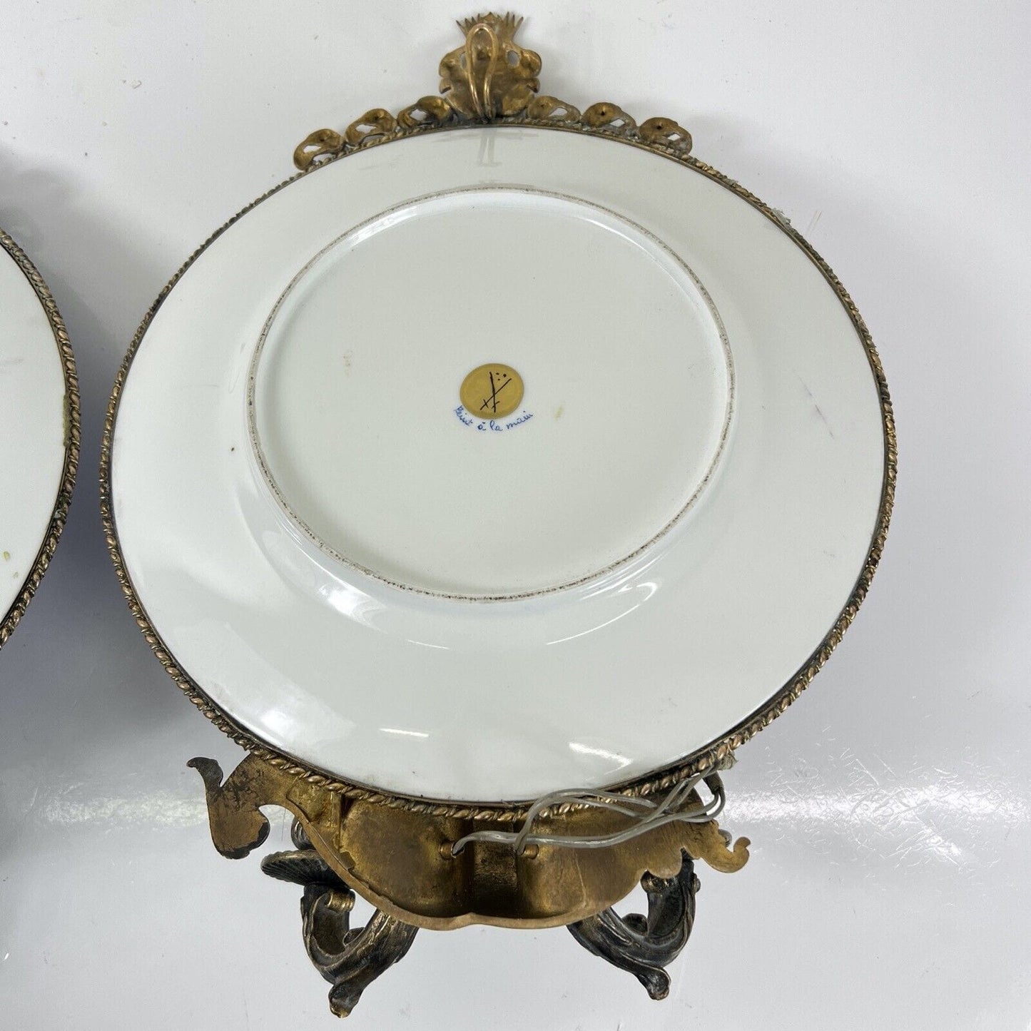 Antica coppia di Applique in ottone bronzo a due luci Lampade stile Liberty Categoria Lampade Appliques