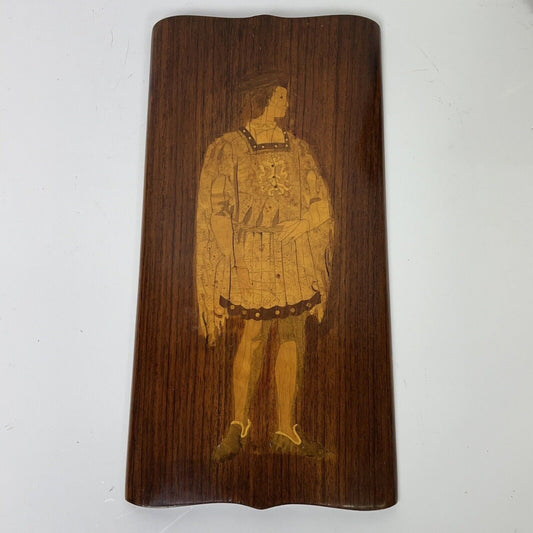 Antica coppia pannelli decorativi intarsiati in legno Andrea Gusmai mitologia Categoria Cimase-Fregi-Intagli in legno