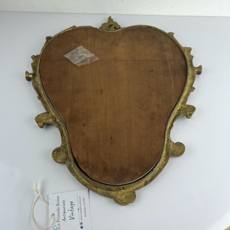 Antica Cornice in bronzo ottone per specchio anni 50 stile Barocco da parete Categoria altro