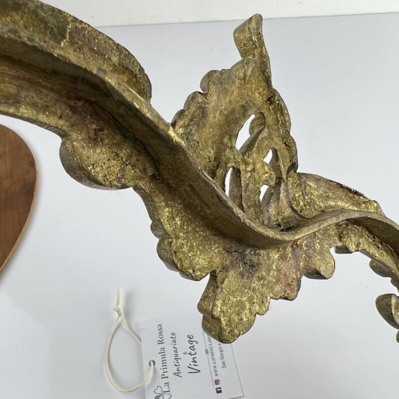 Antica Cornice in bronzo ottone per specchio anni 50 stile Barocco da parete Categoria altro