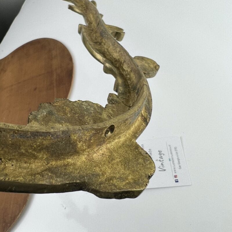 Antica Cornice in bronzo ottone per specchio anni 50 stile Barocco da parete Categoria altro