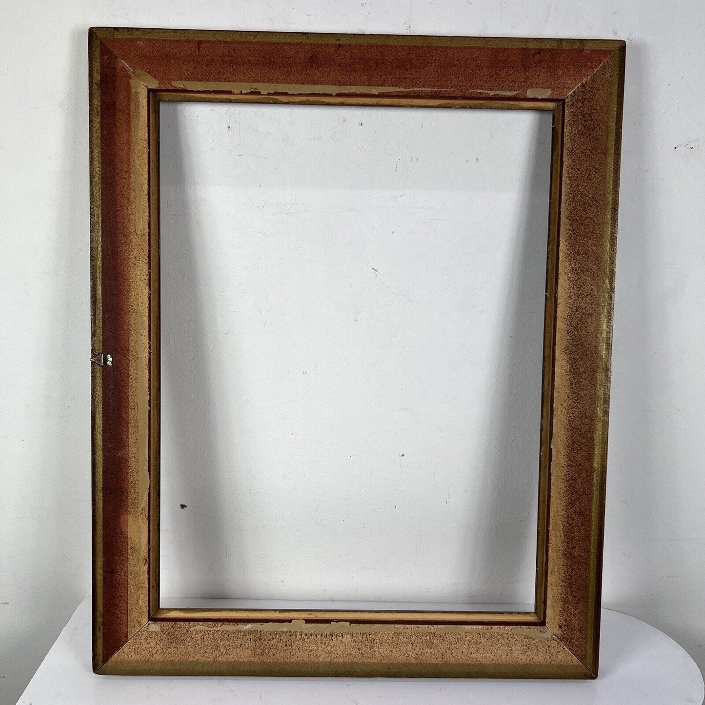 Antica Cornice in legno scolpito dorata stile 800 oro rettangolare d'epoca vuota Categoria Specchi e Cornici