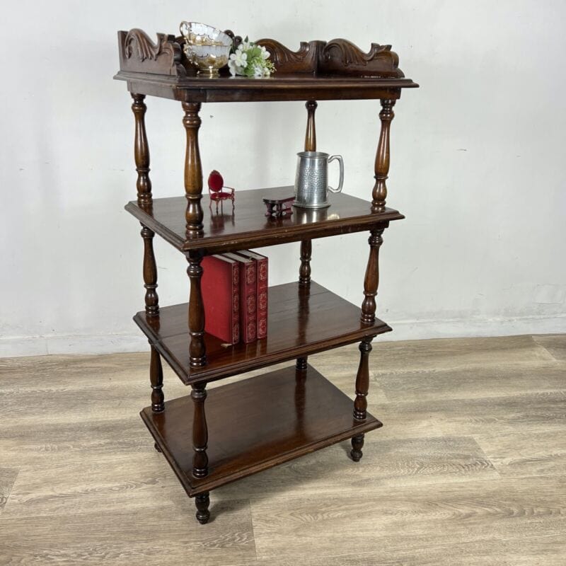 Antica Etagere libreria in legno vecchio mobile 800 a più ripiani per ufficio Categoria Scrittoi & Ribalte