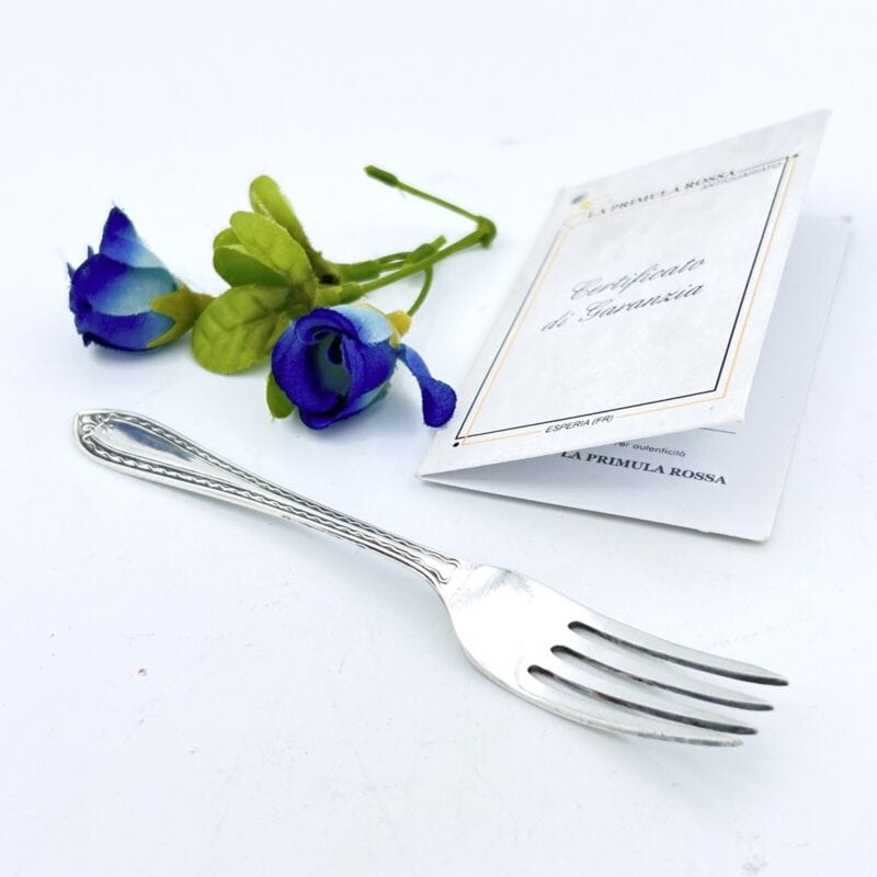 Antica Forchettina d'epoca in argento sheffield vecchia forchetta per sottaceti Categoria Sheffield & Argento