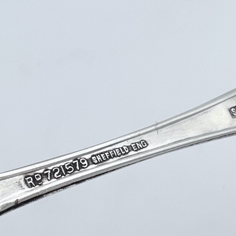 Antica Forchettina d'epoca in argento sheffield vecchia forchetta per sottaceti Categoria Sheffield & Argento