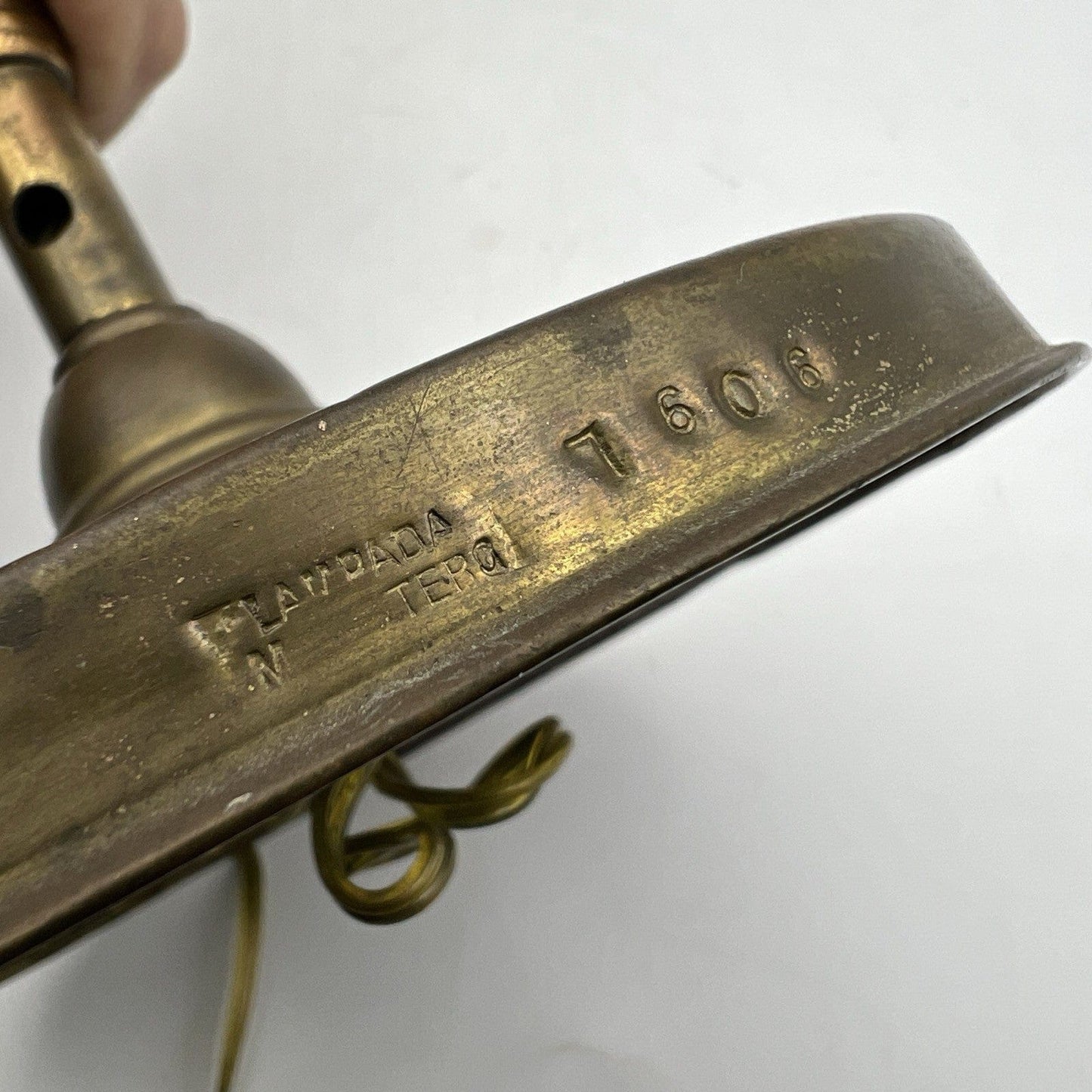 Antica lampada Ministero in otone da tavolo scrivania ministeriale Anni 30 '40 Categoria Lampade Appliques