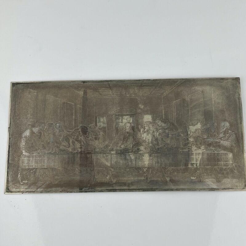 Antica lastra in Rame e Argento Ultima Cena Matrice per incisioni epoca 800 Gesu Categoria Oggetti sacri - rosari