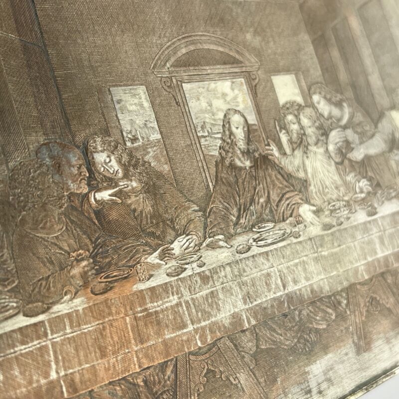 Antica lastra in Rame e Argento Ultima Cena Matrice per incisioni epoca 800 Gesu Categoria Oggetti sacri - rosari