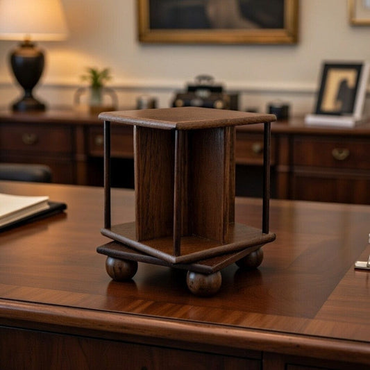 Antica Libreria Girevole in Miniatura Inglese da tavolo da scrivania ufficio Categoria Accessori scrivania e ufficio