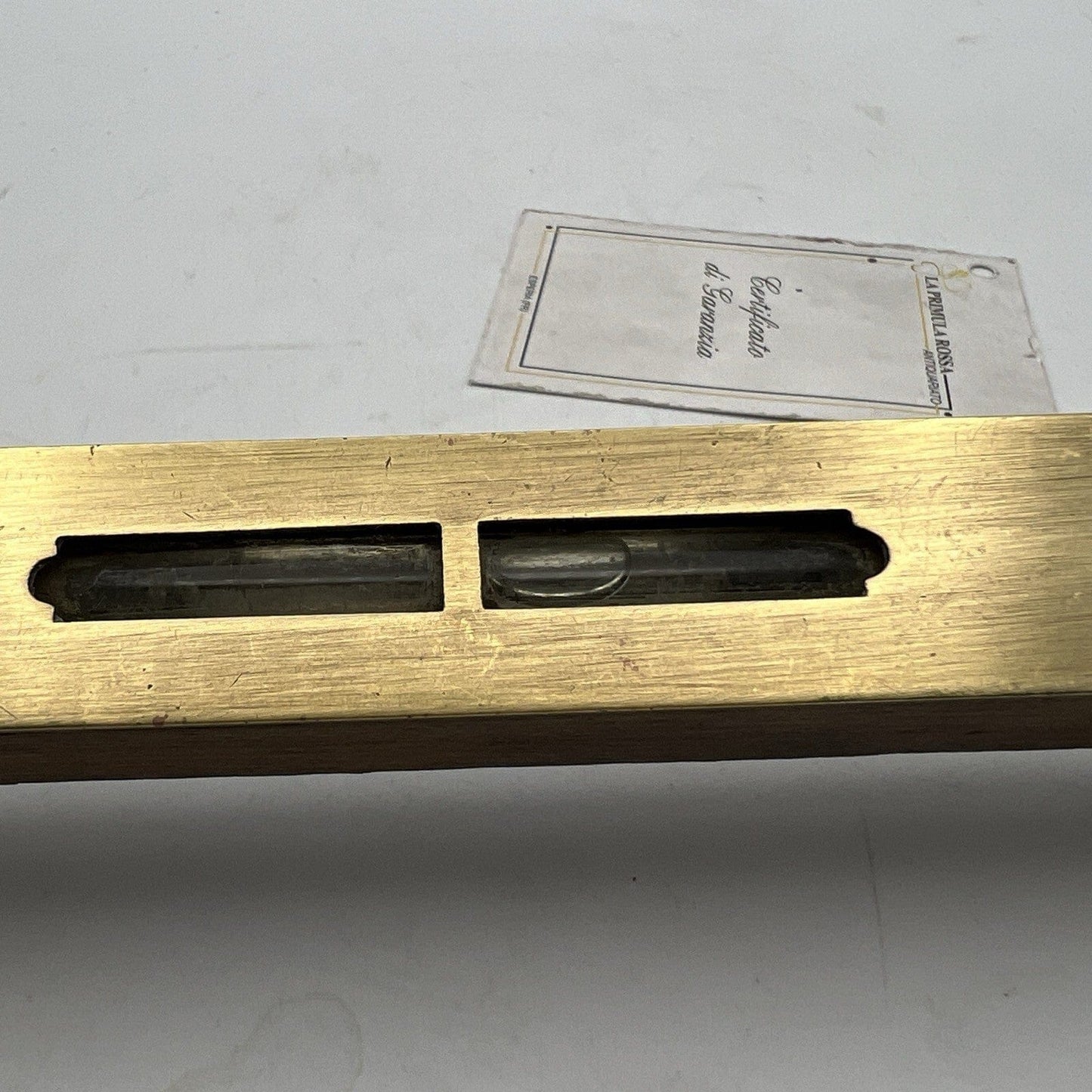 Antica livella bolla in legno e ottone vecchio strumento vintage Hockley Abbey Categoria Attrezzi e Strumenti